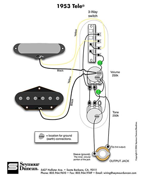 fender 52 hot rod telecaster wiring diagram 